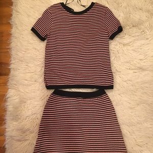 Zara Jacquard Skirt/Shirt Set